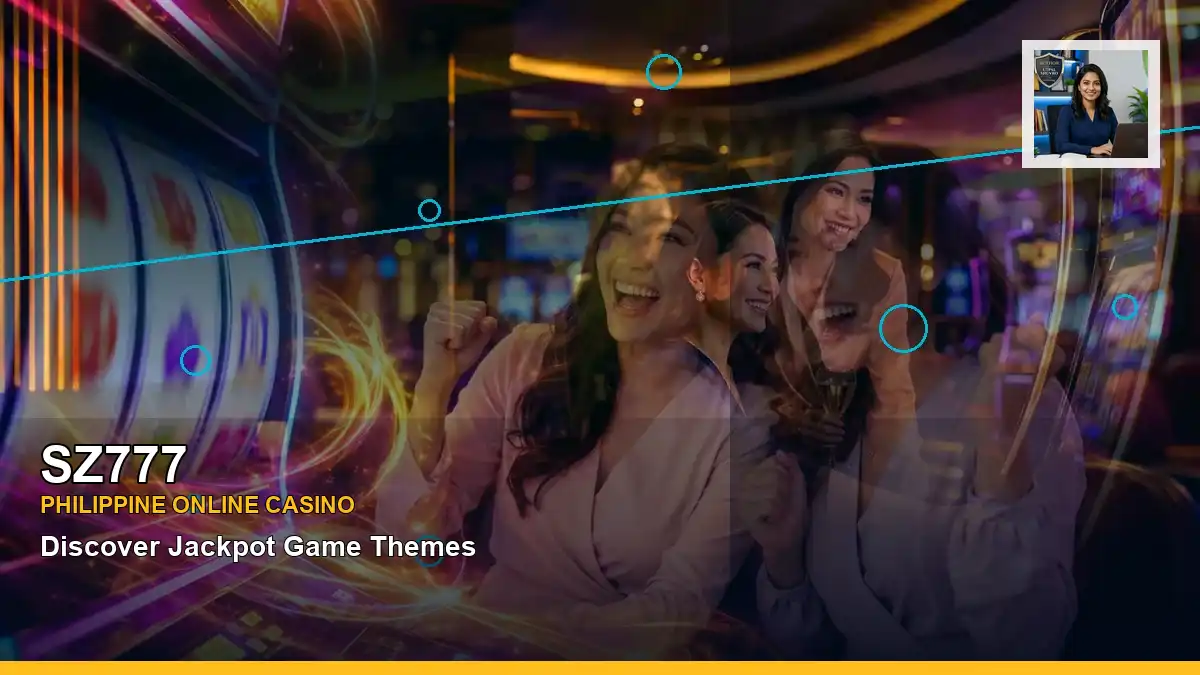 SZ777 mobile casino first deposit rewards featuring an adult Filipina casino host with a right-diagonal composition — view 2