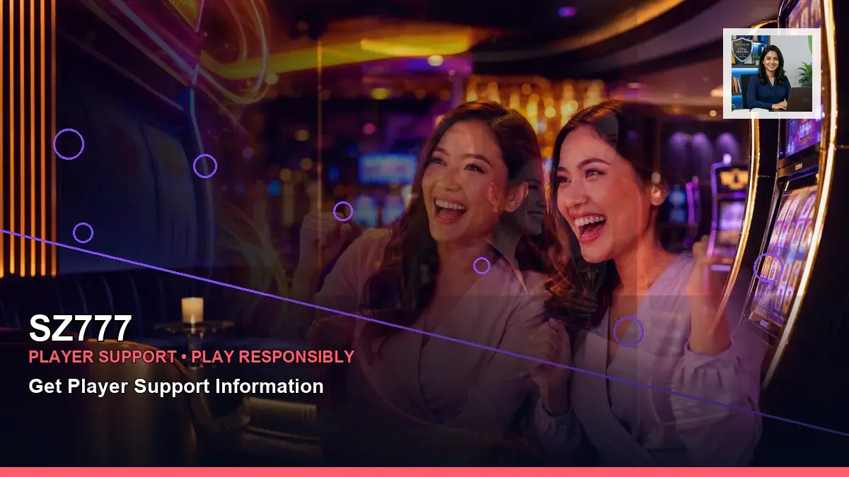 SZ777 burst free spins slot games featuring an adult Filipina casino host with a panoramic reel composition